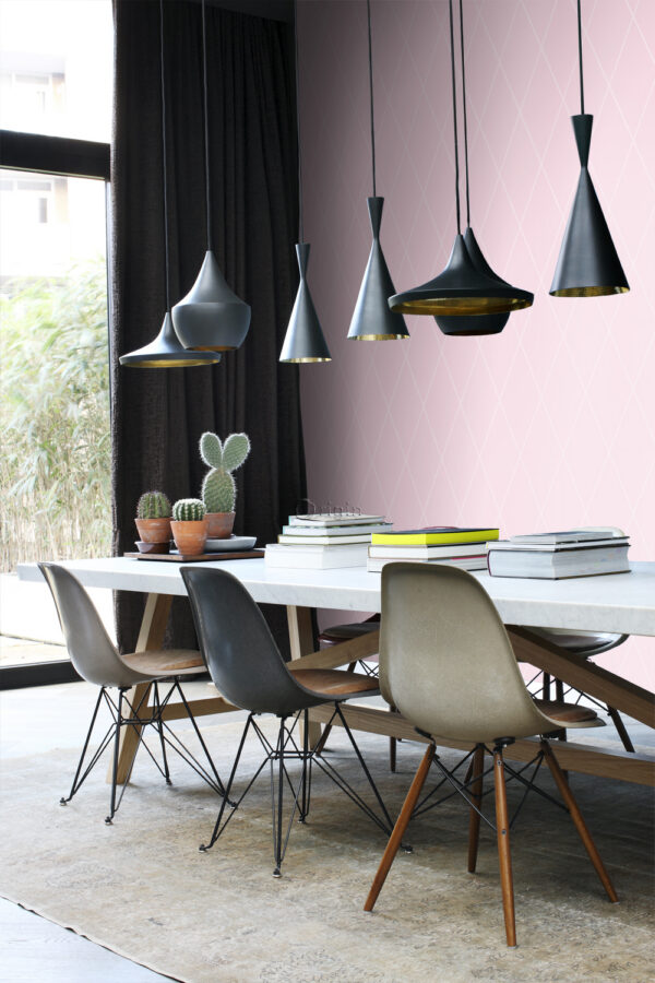 Origin Wallcoverings tapeet rombimotiiv - roosa