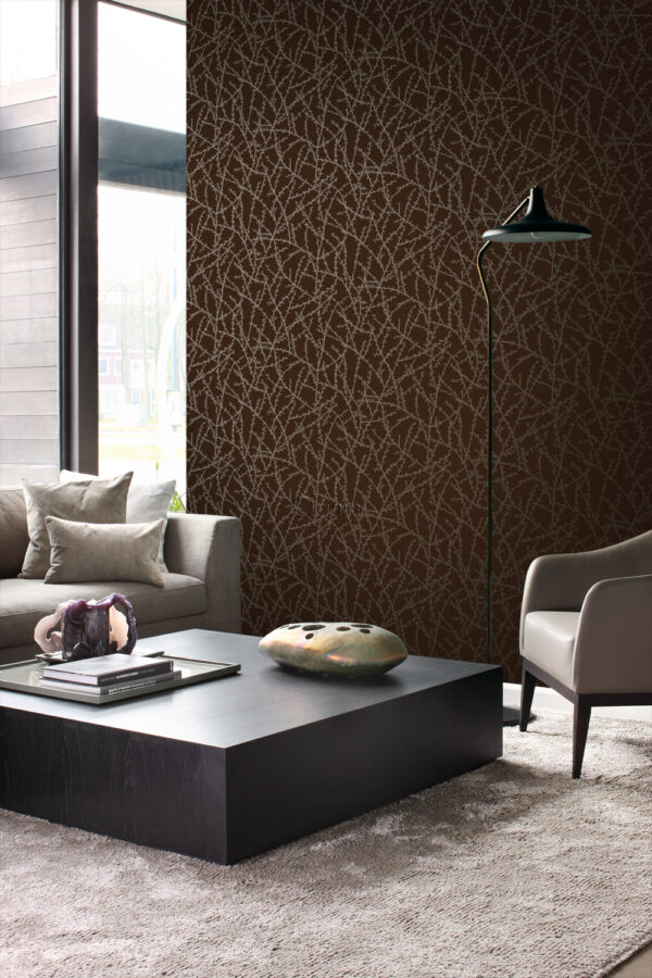 Origin Wallcoverings tapeet õiepungad oksad - matt pruun ja läikiv pronks
