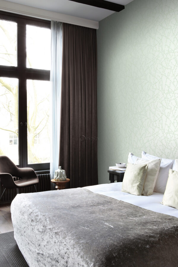 Origin Wallcoverings tapeet õieprint - mündiroheline
