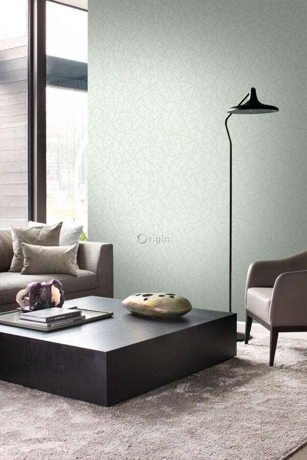Origin Wallcoverings tapeet õieprint - mündiroheline