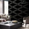 Origin Wallcoverings ornament tapeet - matt must ja hall