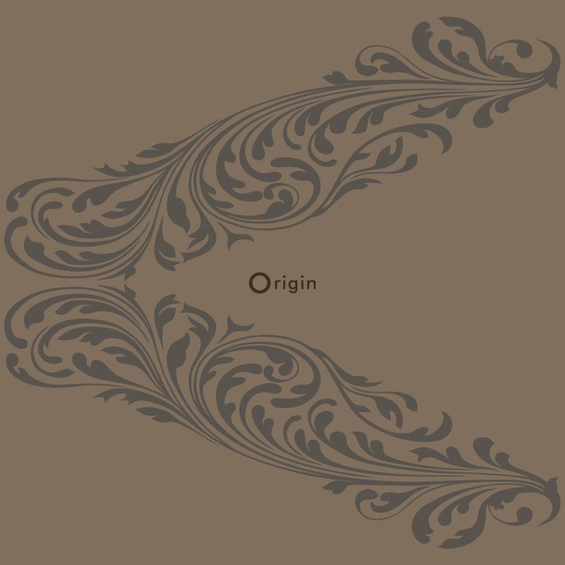 Origin Wallcoverings tapeet ornament läikiv pronks ja pruun