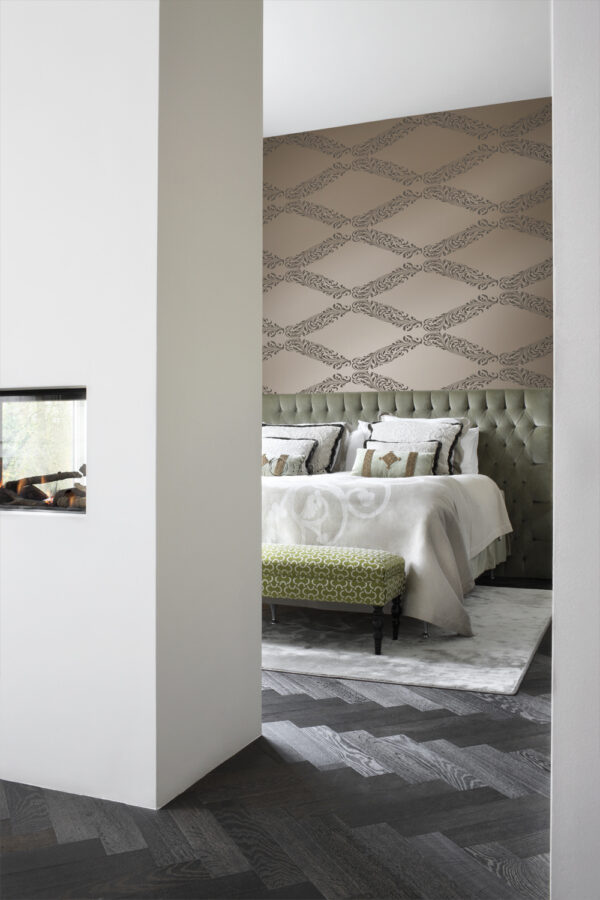 Origin Wallcoverings tapeet ornament läikiv pronks ja pruun