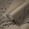 Origin Wallcoverings tapeet ornament läikiv pronks ja pruun