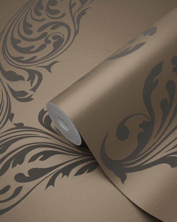 Origin Wallcoverings tapeet ornament läikiv pronks ja pruun