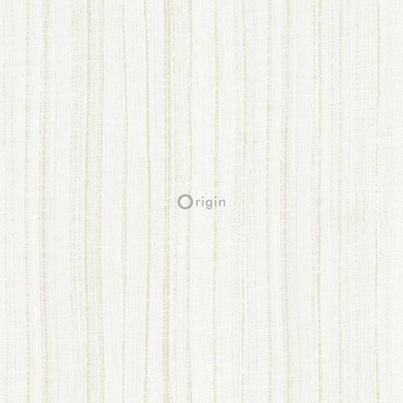 Origin Wallcoverings tapeet peened ebaühtlased triibud liivstruktuur - valge