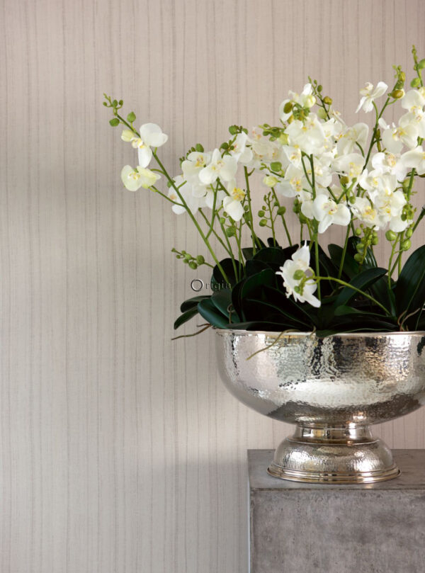Origin Wallcoverings tapeet peened ebaühtlased triibud liivstruktuur beež