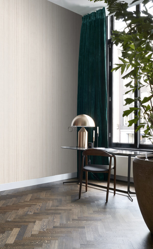 Origin Wallcoverings tapeet peened ebaühtlased triibud liivstruktuur beež