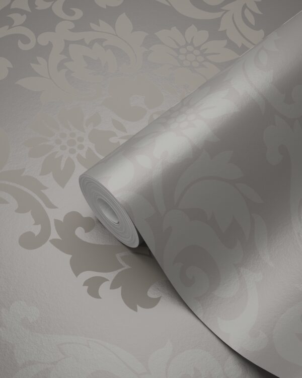 Origin Wallcoverings tapeet ornament taupe ja läikiv pronks