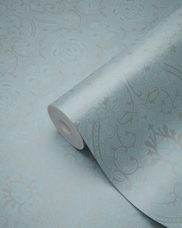 Origin Wallcoverings tapeet ornament jääsinine