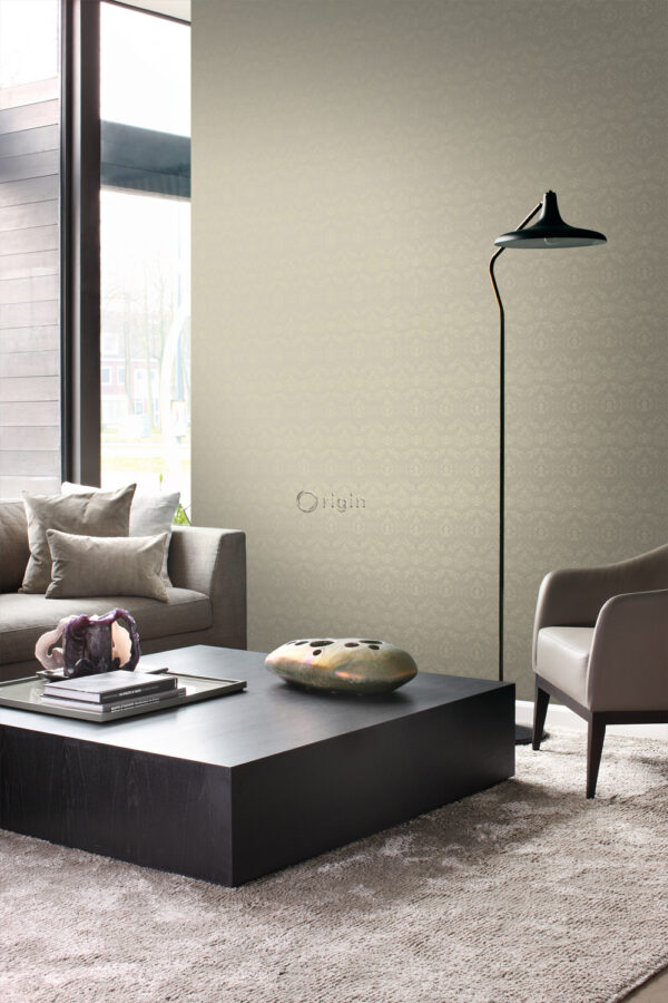 Origin Wallcoverings tapeet ornament - läikiv pronks