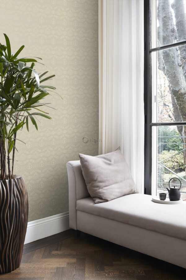 Origin Wallcoverings tapeet ornament - läikiv pronks