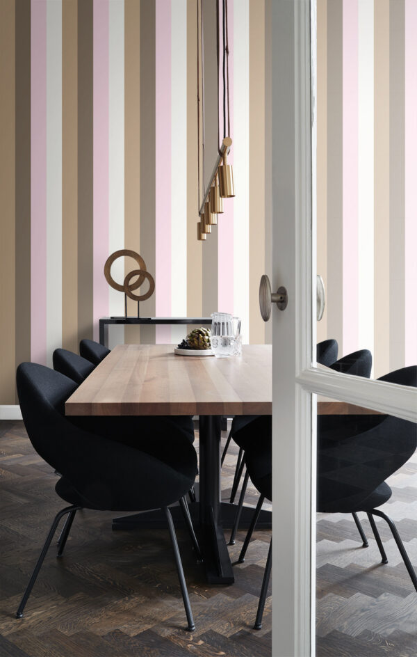 Origin Wallcoverings tapeediribad - roosa ja pruun