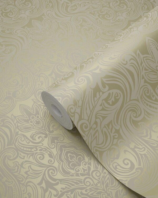 Origin Wallcoverings tapeet ornament hele läikiv kuld