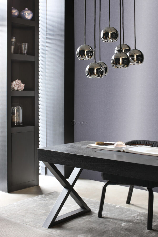 Origin Wallcoverings tapeet ornament - lilla ja hall