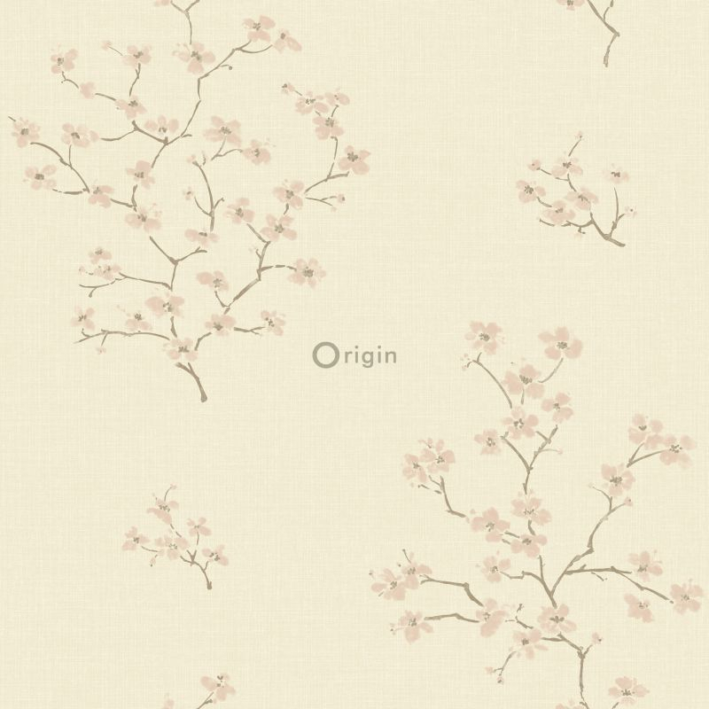 Origin Wallcoverings tapeet õitsev beež ja roosa
