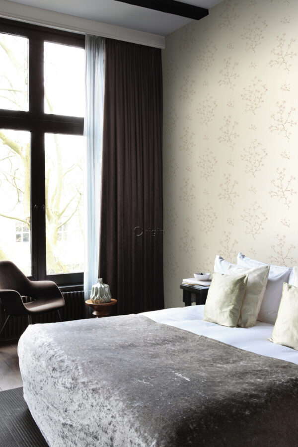 Origin Wallcoverings tapeet õitsev beež ja roosa
