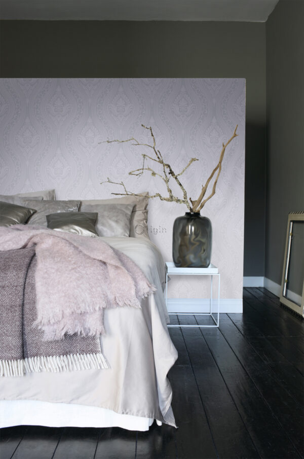 Origin Wallcoverings tapeet ornament - lilla ja hall