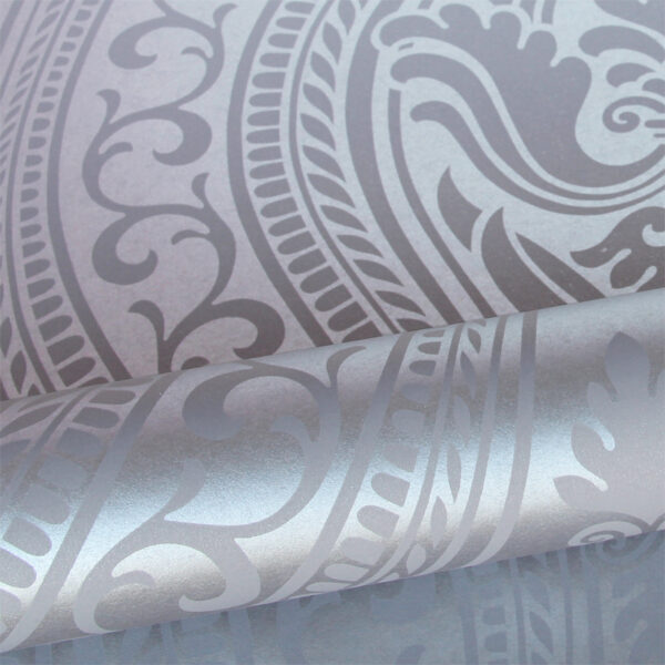 Origin Wallcoverings tapeet ornament - lilla ja hall