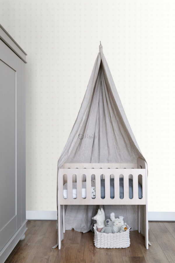 Origin Wallcoverings tapeet väikesed tähed mattvalge ja läikiv hõbedane