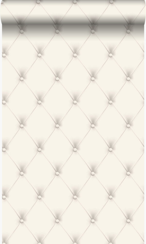 Origin Wallcoverings tapeet nööbituft valge ja helehall