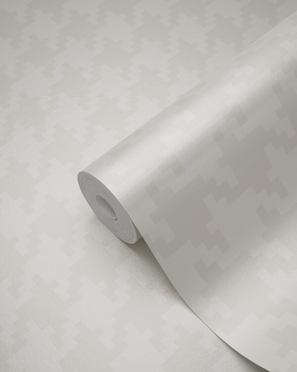 Origin Wallcoverings tapeet hundhammas motiiv - valge ja hõbedane