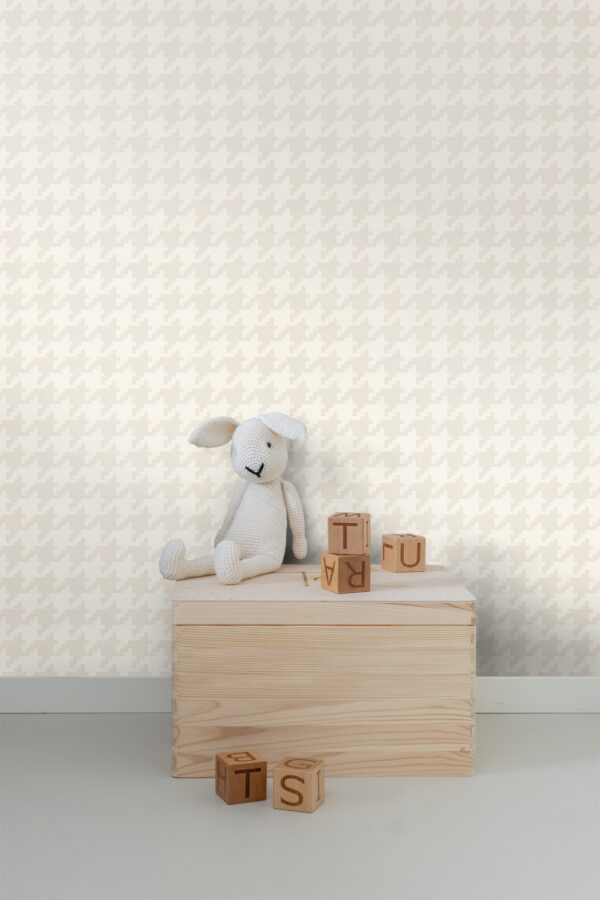 Origin Wallcoverings tapeet hundhammas motiiv - valge ja hõbedane