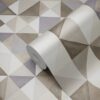 Origin Wallcoverings tapeet kubism pruun ja beež