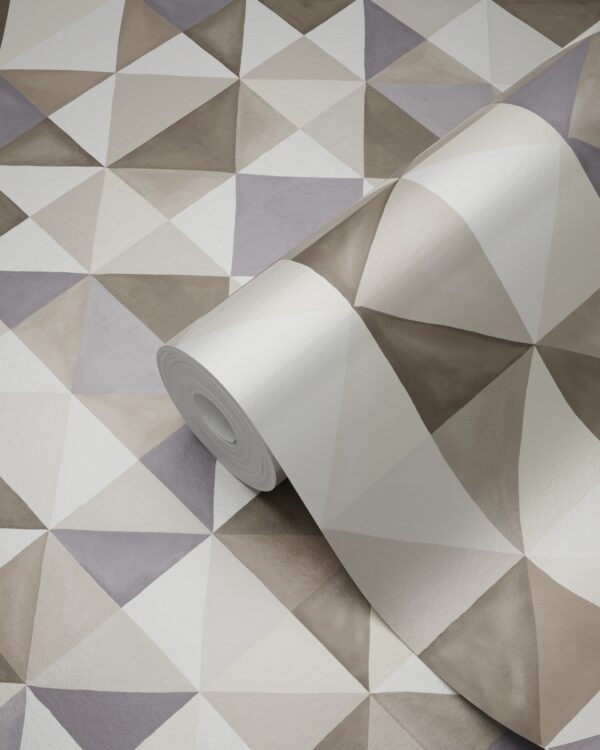 Origin Wallcoverings tapeet kubism pruun ja beež