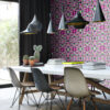 Origin Wallcoverings tapeet kubism roosa ja roheline