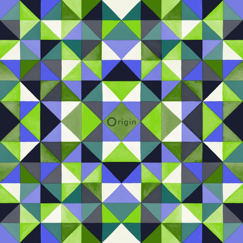 Origin Wallcoverings tapeet kuubism roheline