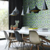 Origin Wallcoverings tapeet kuubism roheline