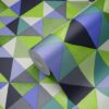 Origin Wallcoverings tapeet kuubism roheline