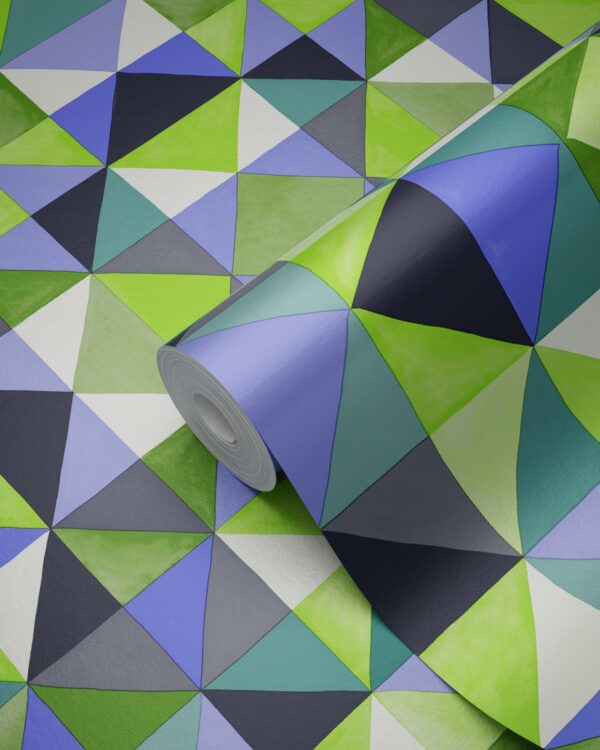 Origin Wallcoverings tapeet kuubism roheline