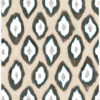 Origin Wallcoverings tapeet ikat - beež ja türkiis