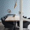 Origin Wallcoverings tapeet ikat - türkiis