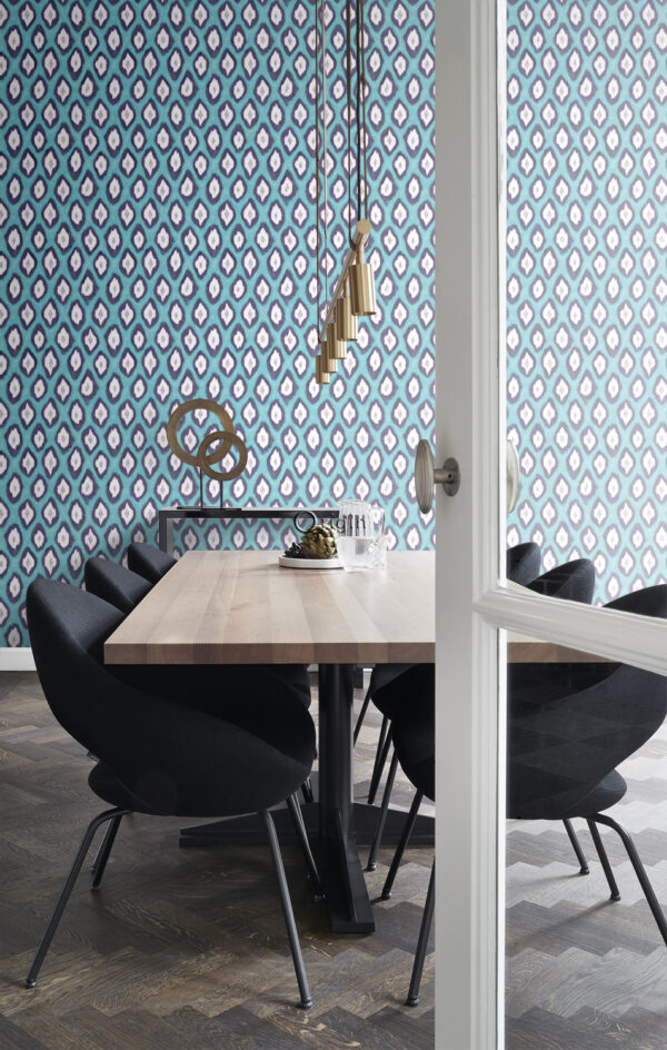 Origin Wallcoverings tapeet ikat - türkiis