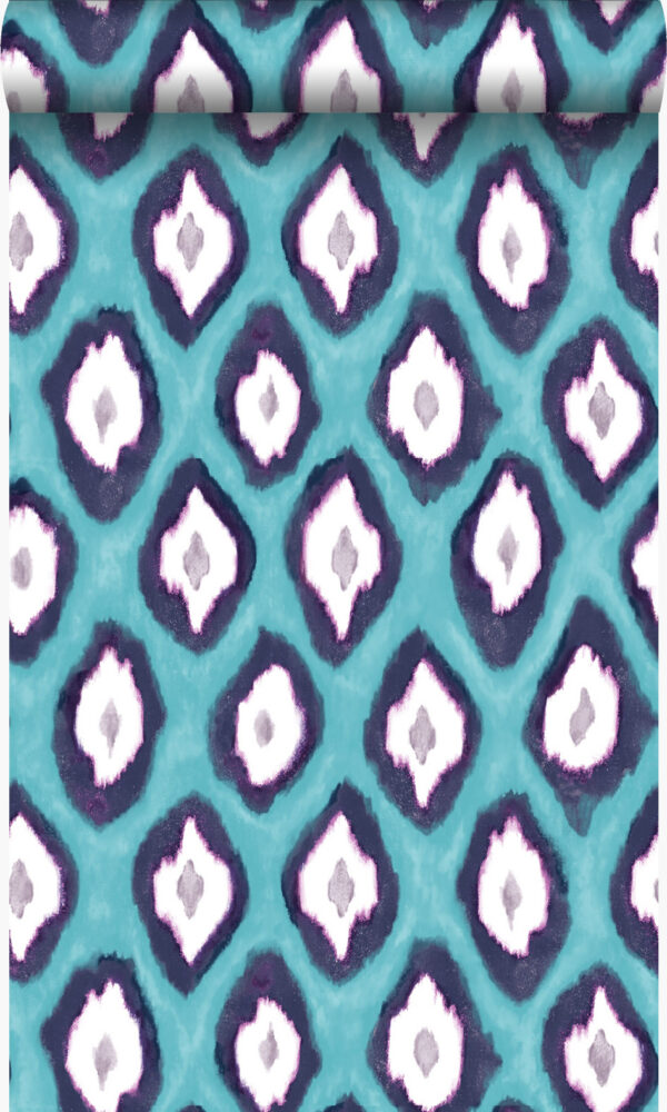 Origin Wallcoverings tapeet ikat - türkiis