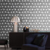 Origin Wallcoverings tapeet ikat - must ja valge
