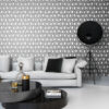 Origin Wallcoverings tapeet ikat - must ja valge