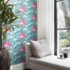 Origin Wallcoverings magnoolia tapeet - türkiis ja roosa