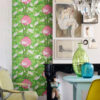 Origin Wallcoverings tapeet magnoolia - roheline ja roosa