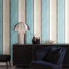 Origin Wallcoverings triibuline tapeet - türkiis ja beež
