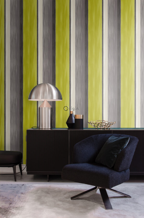 Origin Wallcoverings tapeediribad - sinepikollane ja pruun