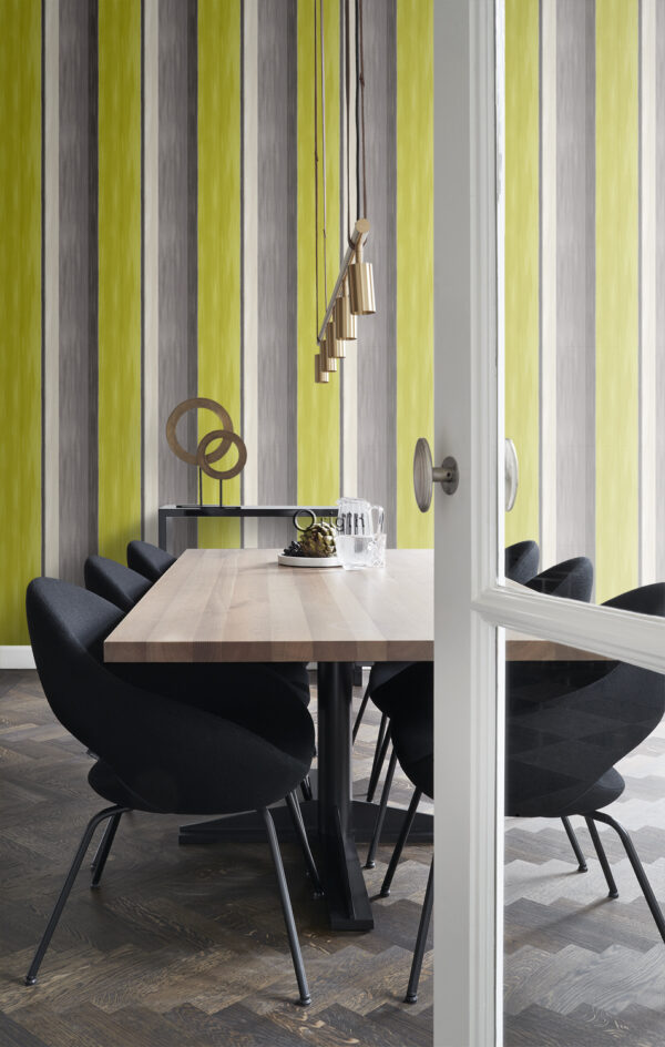Origin Wallcoverings tapeediribad - sinepikollane ja pruun