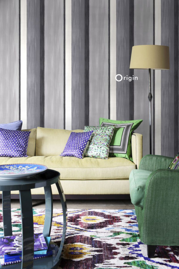 Origin Wallcoverings tapeediribad - must ja hall