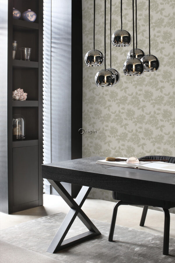 Origin Wallcoverings tapeet roosid - helepruun
