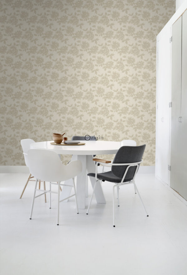 Origin Wallcoverings tapeet roosid - kreemjas beež