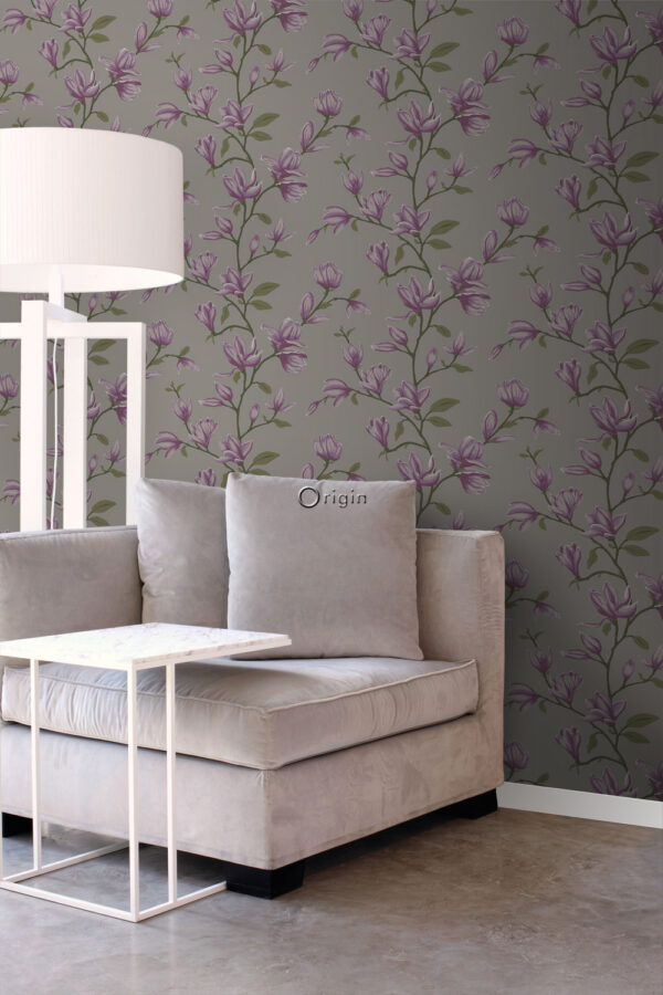 Origin Wallcoverings magnoolia tapeet - taupe ja lilla