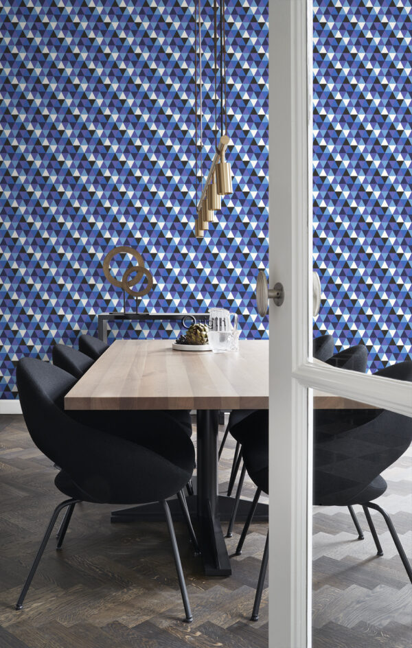 Origin Wallcoverings tapeet graafilised kolmnurgad - sinine
